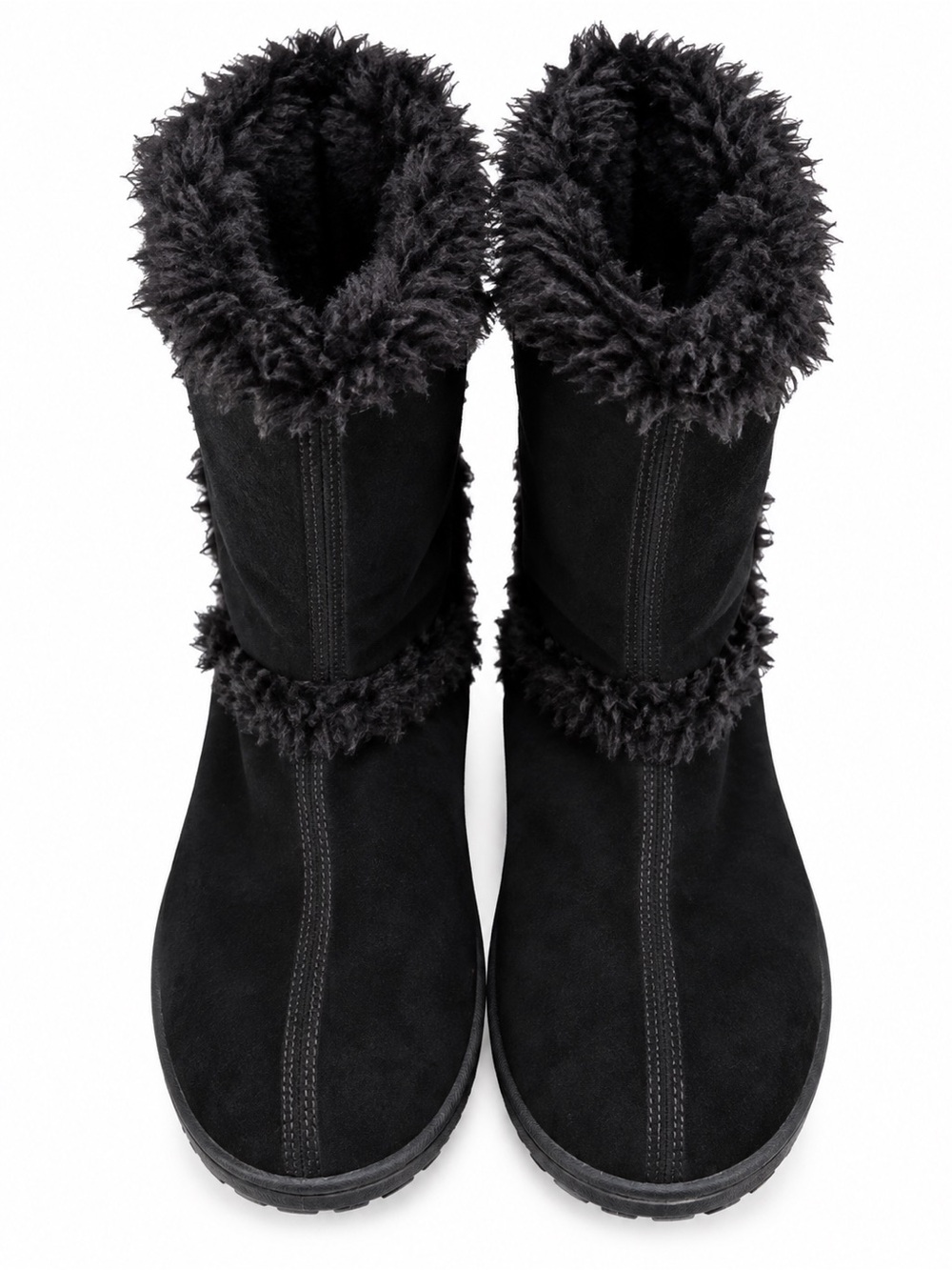 Timberland Women’s Black Suede Faux Fur Mukluk Boots Size 7.5 M